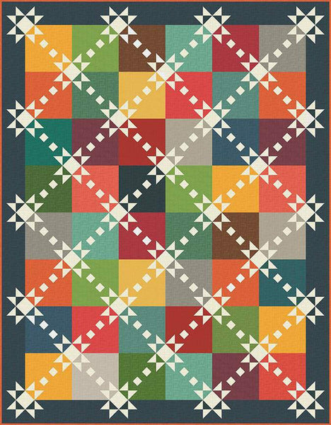 SALE Sashiko Stars Quilt PATTERN P154 by Heather Peterson - Riley Blake Designs - INSTRUCTIONS Only - Pieced Various Sizes