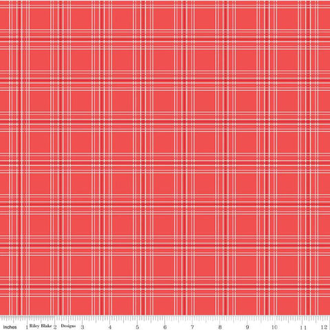 CLEARANCE My Valentine Plaid C14155 Red by Riley Blake Designs - Valentine's Day Valentines - Quilting Cotton Fabric