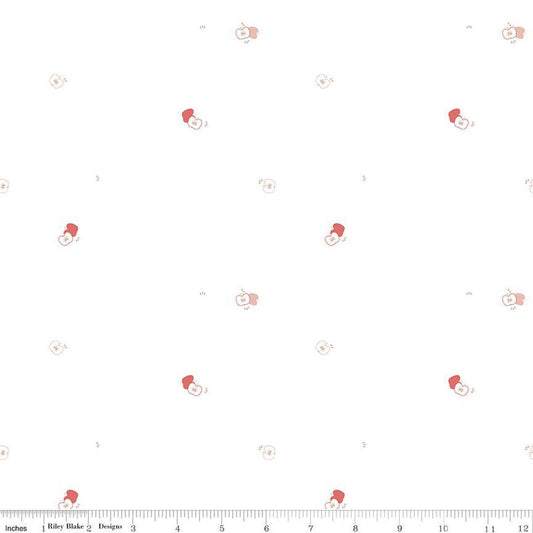 Hush Hush 3 Apple Season C14062 - Riley Blake Designs - Apples Low-Volume - Quilting Cotton Fabric
