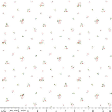 Hush Hush 3 Blooms & Mushrooms Floral Low-Volume Fabric - C14072 - Riley Blake Quilting Cotton Fabric