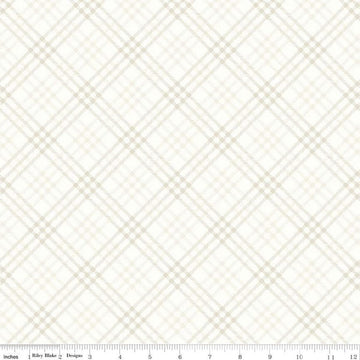 Hush Hush 3 Plaid Along C14076 - Riley Blake Designs - Diagonal Low-Volume - Quilting Cotton Fabric