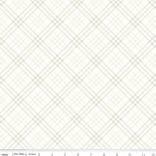 Hush Hush 3 Plaid Along C14076 - Riley Blake Designs - Diagonal Low-Volume - Quilting Cotton Fabric