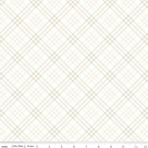 Hush Hush 3 Plaid Along C14076 by Riley Blake Designs - Diagonal Low-Volume - Quilting Cotton Fabric