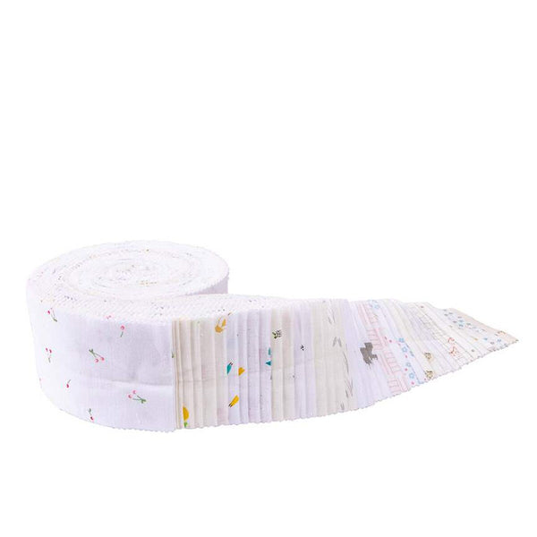 SALE Hush Hush 3 2.5 Inch Rolie Polie Jelly Roll 40 pieces - Riley Blake - Precut Pre cut Bundle - Low-Volume - Quilting Cotton Fabric