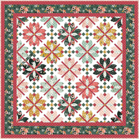 SALE Flowers Through the Lattice Boxed Quilt Kit KT-14050 - Riley Blake Designs - Box Pattern Fabric - Porch Swing - Quilting Cotton