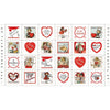 DEAL All My Heart Valentine Greetings Patch Panel PD14131 - Riley Blake - Digitally Printed Valentine's Day - Quilting Cotton Fabric
