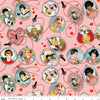 CLEARANCE All My Heart Key to My Heart CD14135 Pink - Riley Blake Designs - DIGITALLY PRINTED Vintage Valentine's Day - Quilting Cotton