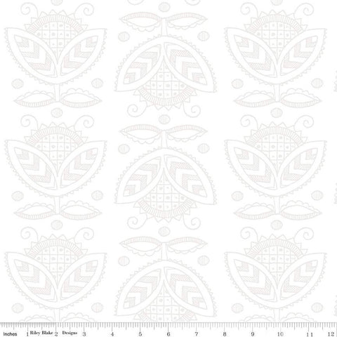 SALE All My Heart Valentine Thistles C14141 White by Riley Blake Designs - Valentine's Day Valentines - Quilting Cotton Fabric