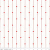 Fat Quarter End of Bolt - All My Heart Valentines Heart Strings Red Striped Fabric - Riley Blake Designs - C14142 - Quilting Cotton Fabric