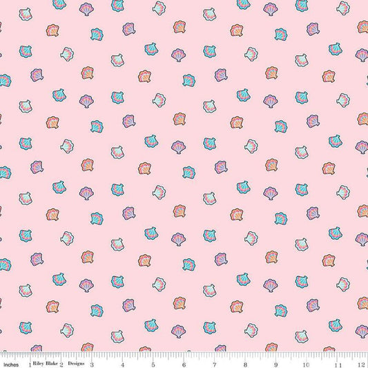 Mer-Mazing Seashells C14193 Pink - Riley Blake Designs - Shells - Quilting Cotton Fabric