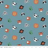 Alphabet Zoo Face Toss C14092 Stone Blue by Riley Blake Designs - Animal Faces Animals - Quilting Cotton Fabric
