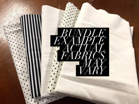 2 yard REMNANT BUNDLE Black and White 1/2 Half Inch Stripe by Riley Blake Designs - Quilting Cotton Fabric