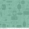 SALE Afternoon Tea Labels C14032 Scrubs - Riley Blake Designs - Text Tone-on-Tone - Quilting Cotton Fabric