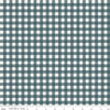 Afternoon Tea PRINTED Gingham C14035 Cape Verde - Riley Blake Designs - Check Checks with Cream - Quilting Cotton Fabric