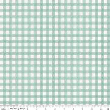 Afternoon Tea PRINTED Gingham C14035 Scrubs - Riley Blake Designs - Check Checks with Cream - Quilting Cotton Fabric