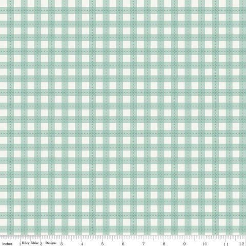 Afternoon Tea PRINTED Gingham C14035 Scrubs by Riley Blake Designs - Check Checks with Cream - Quilting Cotton Fabric
