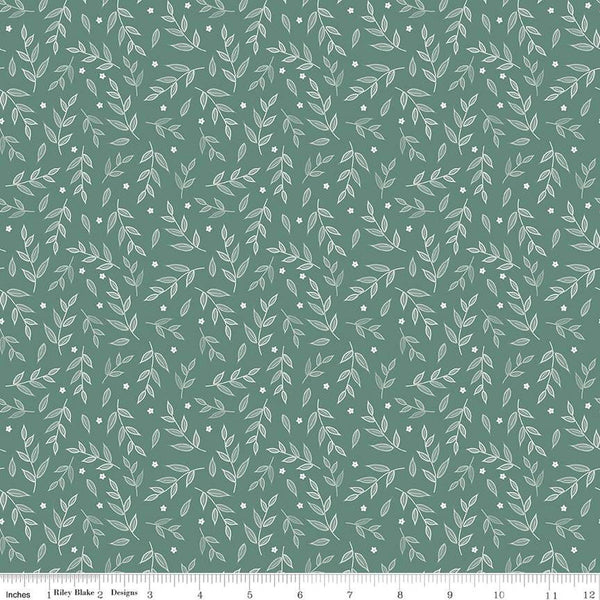 Afternoon Tea Leaves C14037 Lodge Pole by Riley Blake Designs - Leaf Sprigs - Quilting Cotton Fabric