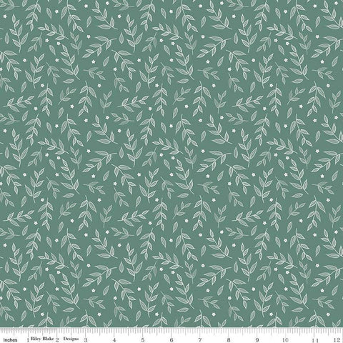 SALE Afternoon Tea Leaves C14037 Lodge Pole by Riley Blake Designs - Leaf Sprigs - Quilting Cotton Fabric