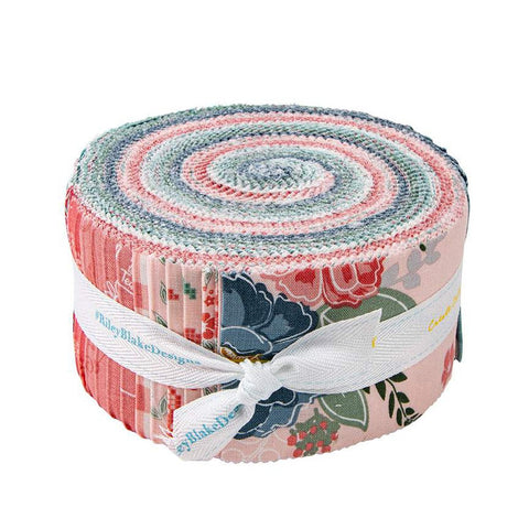 SALE Afternoon Tea 2.5 Inch Rolie Polie Jelly Roll 40 pieces - Riley Blake Designs - Precut Pre cut Bundle - Quilting Cotton Fabric