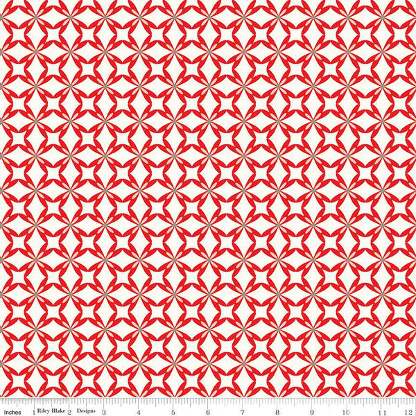 CLEARANCE I Love Us Tiled Hearts C13963 Cream by Riley Blake Designs - Valentine's Day Valentines Geometric - Quilting Cotton Fabric