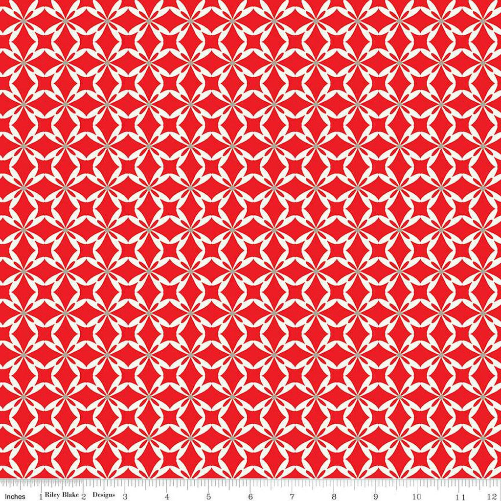 SALE I Love Us Tiled Hearts C13963 Red by Riley Blake Designs - Valentine's Day Valentines Geometric - Quilting Cotton Fabric
