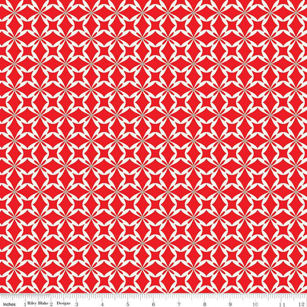 CLEARANCE I Love Us Tiled Hearts C13963 Red by Riley Blake Designs - Valentine's Day Valentines Geometric - Quilting Cotton Fabric