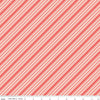 SALE I Love Us Stripes C13966 Coral - Riley Blake Designs - Valentine's Day Valentines Diagonal Stripe Striped - Quilting Cotton Fabric