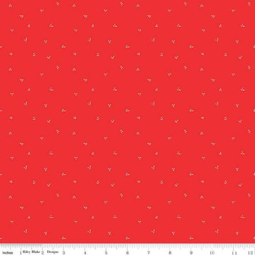 12" End of Bolt - SALE I Love Us Sprinkles C13967 Red by Riley Blake - Valentine's Day Clusters of Confetti - Quilting Cotton Fabric