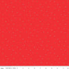 Fat Quarter End of Bolt - SALE I Love Us Sprinkles C13967 Red by Riley Blake - Valentine's Day Clusters of Confetti - Quilting Cotton Fabric