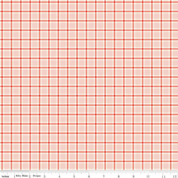 SALE I Love Us Plaid C13968 Blush by Riley Blake Designs - Valentine's Day Valentines - Quilting Cotton Fabric