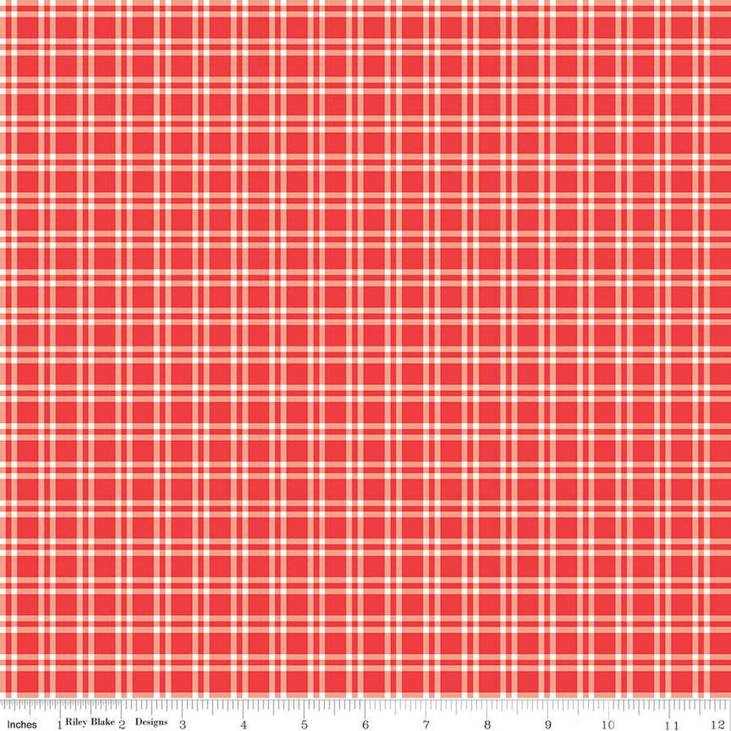 I Love Us Plaid C13968 Red by Riley Blake Designs - Valentine's Day Valentines - Quilting Cotton Fabric