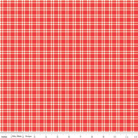 I Love Us Plaid C13968 Red by Riley Blake Designs - Valentine's Day Valentines - Quilting Cotton Fabric