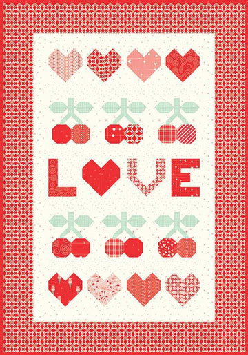 SALE This Is Love Wall Hanging Kit KT-13960 - Riley Blake Designs - Box Pattern Fabric - I Love Us - Valentine's Day - Quilting Cotton