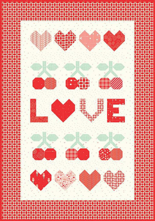SALE This Is Love Wall Hanging Kit KT-13960 - Riley Blake Designs - Box Pattern Fabric - I Love Us - Valentine's Day - Quilting Cotton
