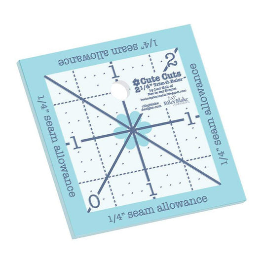 DEAL Lori Holt Cute Cuts Trim-It Ruler 2 1/4" x 2 1/4" STTI-34007 - Riley Blake Designs - Plastic Non-Slip 2.25" x 2.25"