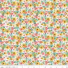 SALE Spring Gardens Floral C14112 Cream - Riley Blake Designs - Flowers Leaves - Quilting Cotton Fabric