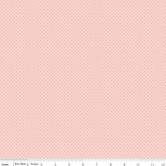 Spring Gardens Flat Swiss Dot C14116 Pink - Riley Blake Designs - Dotted Dots - Quilting Cotton Fabric