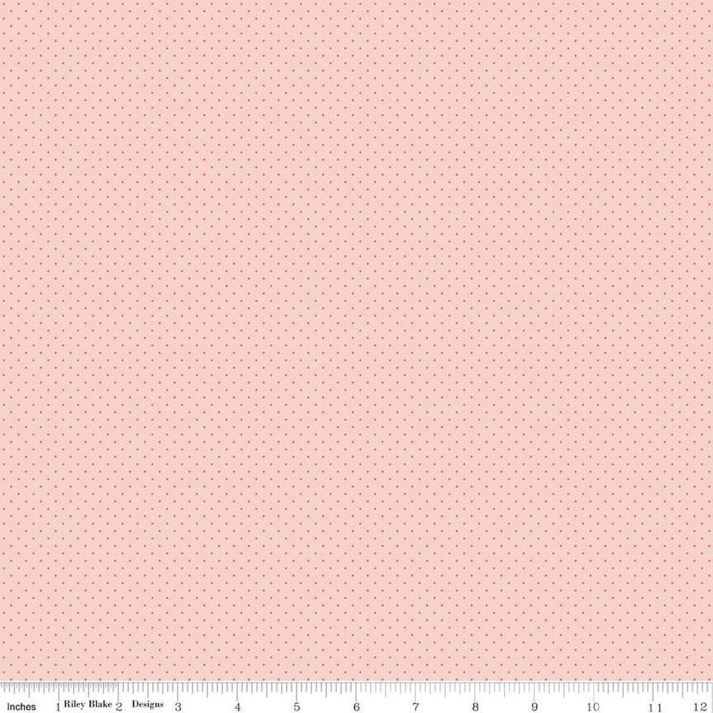 SALE Spring Gardens Flat Swiss Dot C14116 Pink by Riley Blake Designs - Dotted Dots - Quilting Cotton Fabric