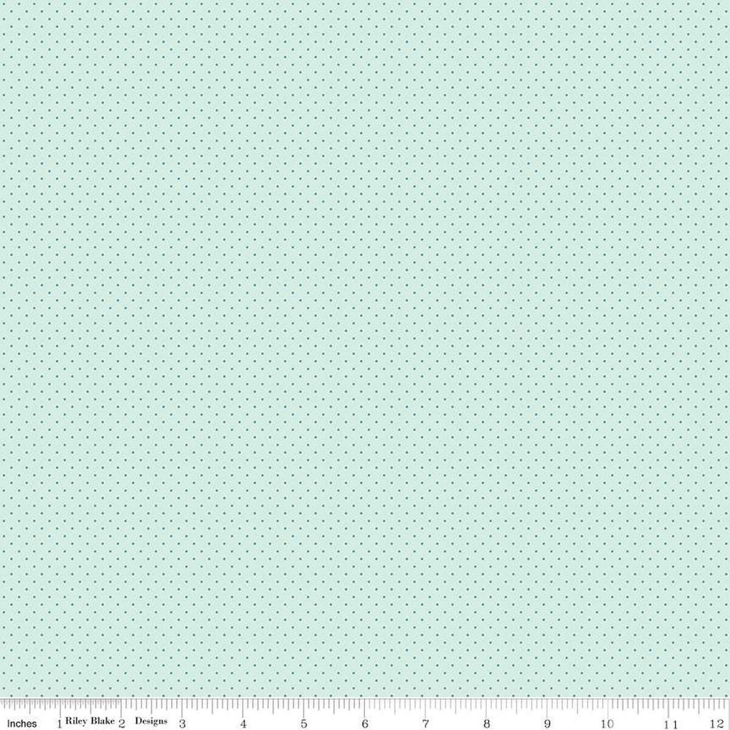 SALE Spring Gardens Flat Swiss Dot C14116 Sky by Riley Blake Designs - Dotted Dots - Quilting Cotton Fabric