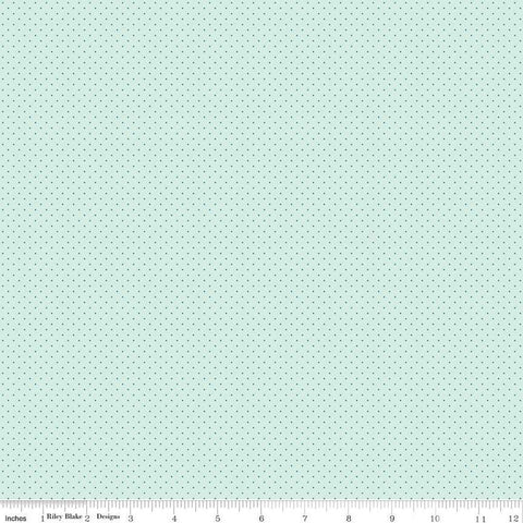 Spring Gardens Flat Swiss Dot C14116 Sky by Riley Blake Designs - Dotted Dots - Quilting Cotton Fabric