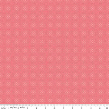 SALE Spring Gardens Flat Swiss Dot C14116 Sugar Pink - Riley Blake Designs - Dotted Dots - Quilting Cotton Fabric