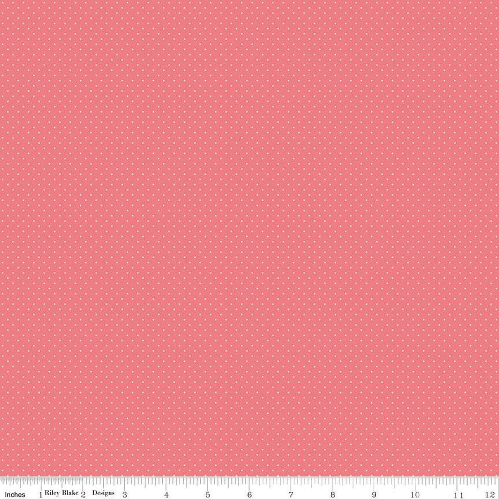 SALE Spring Gardens Flat Swiss Dot C14116 Sugar Pink by Riley Blake Designs - Dotted Dots - Quilting Cotton Fabric