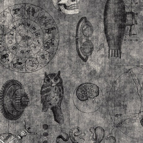 SALE Steampunk Adventures 29568 Blender K - by QT Fabrics - Victorian Motifs - Quilting Cotton Fabric