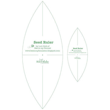 SALE Lori Holt Seed Rulers ST-18059 - Riley Blake Designs - Set of 2 Leaf Shapes 4" & 8"