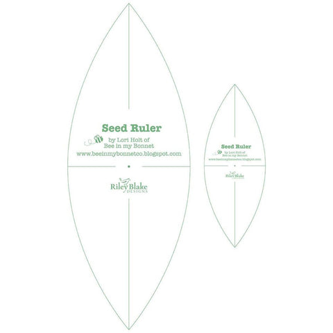 SALE Lori Holt Seed Rulers ST-18059 - Riley Blake Designs - Set of 2 Leaf Shapes 4" and 8"