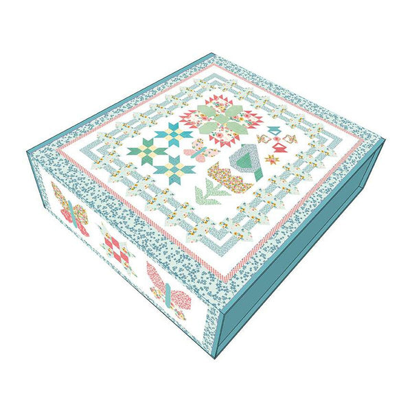 SALE Garden Variety Boxed Quilt Kit KT-14110 by Natalie Crabtree - Riley Blake - Box Pattern Fabric - Spring Gardens - Quilting Cotton