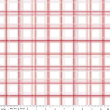 SALE My Valentine Plaid C14155 White by Riley Blake Designs - Valentine's Day Valentines - Quilting Cotton Fabric