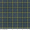 11" End of Bolt - Cretaceous Plaid C14102 Navy by Riley Blake Designs - Large Multicolored Plaid - Quilting Cotton Fabric