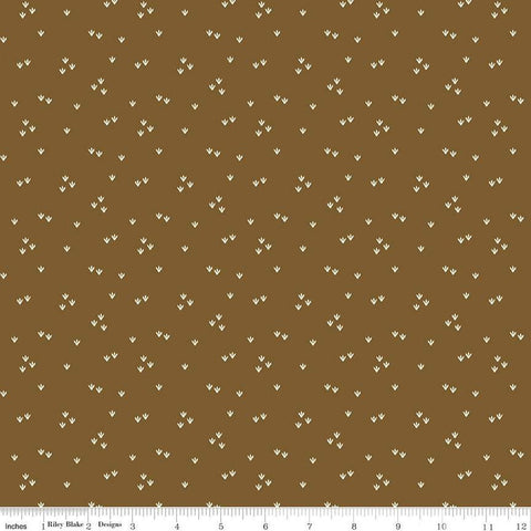 Cretaceous Scattered Footprints C14105 Brown by Riley Blake Designs - Dinosaur Tracks Dinosaurs - Quilting Cotton Fabric