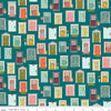 12" End of Bolt - Blossom Lane Front Doors C14002 Ocean by Riley Blake Designs - Quilting Cotton Fabric